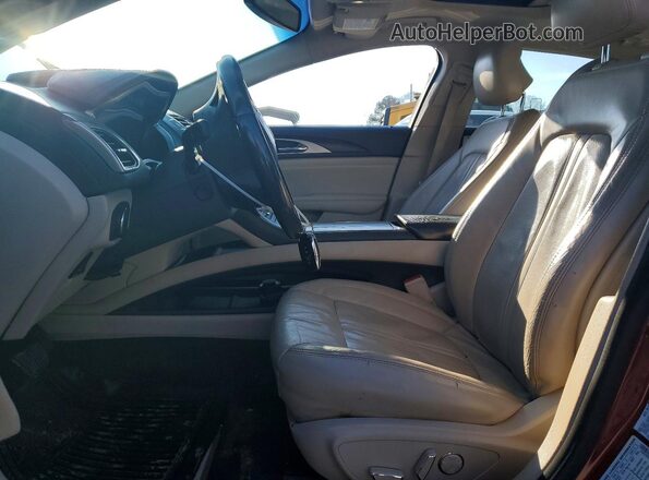 3LN6L5E93HR606342 2017 LINCOLN MKZ Красный Вид салона спереди