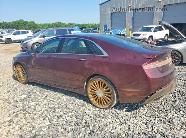 3LN6L5EC5HR657689 2017 LINCOLN MKZ Maroon Задня ліва чверть