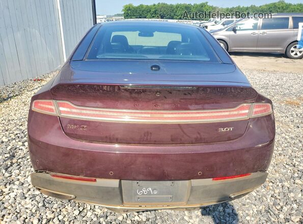 3LN6L5EC5HR657689 2017 LINCOLN MKZ Maroon Вид ззаду