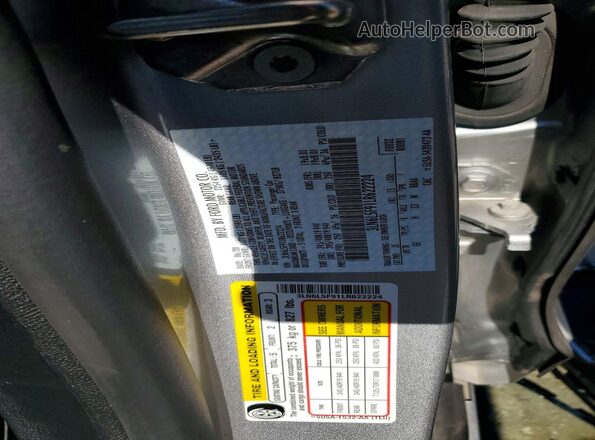 3LN6L5F91LR622224 2020 LINCOLN MKZ Silver Вид наклейки з VIN-кодом