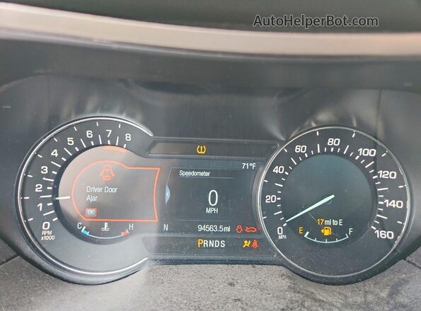 3LN6L5F96HR643254 2017 LINCOLN MKZ Белый Вид щитка приборов
