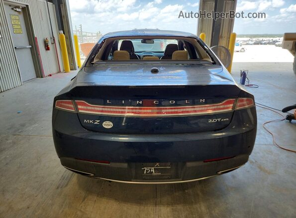 3LN6L5F97HR648754 2017 LINCOLN MKZ Синий Вид сзади