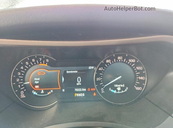 3LN6L5F97HR648754 2017 LINCOLN MKZ Синий Вид щитка приборов