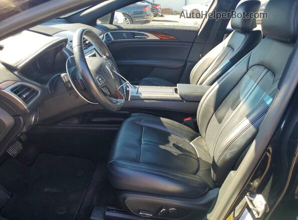 3LN6L5F97HR662444 2017 LINCOLN MKZ Black წინა სალონის ხედი