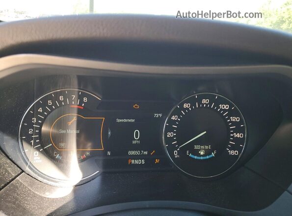 3LN6L5F97HR662671 2017 LINCOLN MKZ White Widok zestawu wskaźników