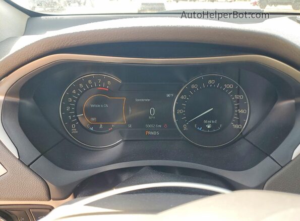 3LN6L5F98HR607632 2017 LINCOLN MKZ White Вид щитка приладів