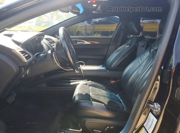 3LN6L5F99HR662364 2017 LINCOLN MKZ Black წინა სალონის ხედი