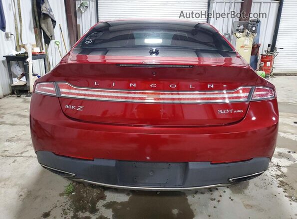 3LN6L5FC7HR631366 2017 LINCOLN MKZ Red Widok z tyłu