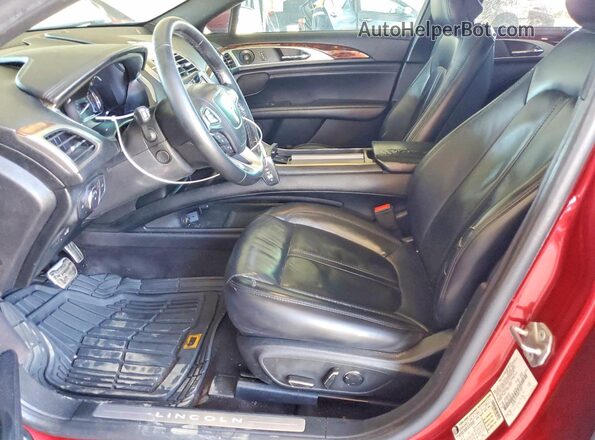 3LN6L5LU5KR614487 2019 LINCOLN MKZ Red Widok wnętrza z przodu