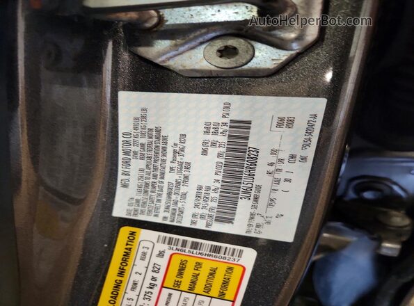 3LN6L5LU6HR608237 2017 LINCOLN MKZ Gray Widok komory silnika