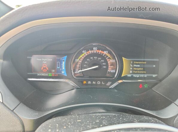 3LN6L5LU8HR622835 2017 LINCOLN MKZ Black Widok zestawu wskaźników