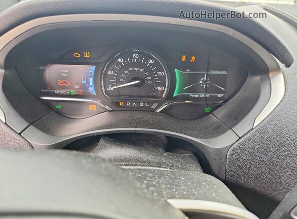 3LN6L5LUXHR654881 2017 LINCOLN MKZ Blue Instrument cluster view