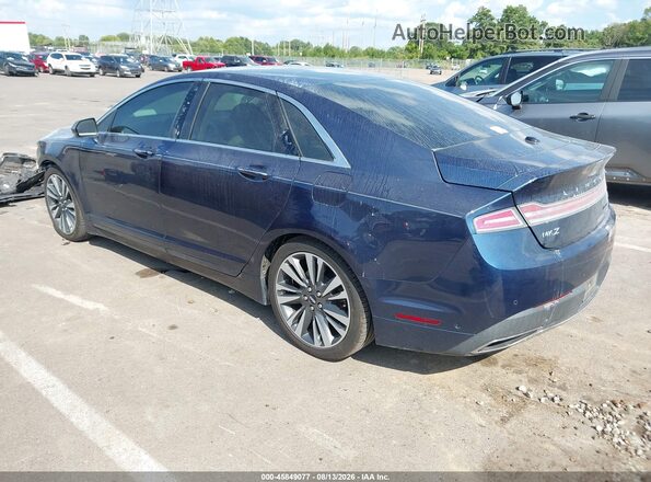 3LN6L5MU3HR636544 2017 LINCOLN MKZ HYBRID Синий Задняя левая четверть