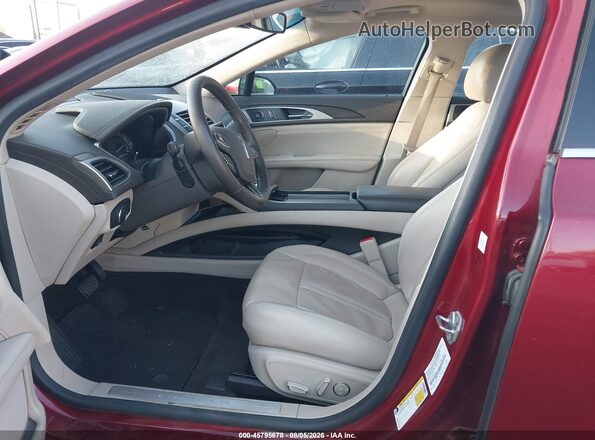 3LN6L5MU4KR604631 2019 LINCOLN MKZ HYBRID Red წინა სალონის ხედი