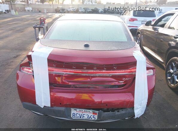 3LN6L5MU4KR604631 2019 LINCOLN MKZ HYBRID Red 