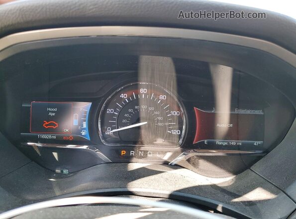 3LN6L5MUXJR621965 2018 LINCOLN MKZ Tan Вид щитка приладів