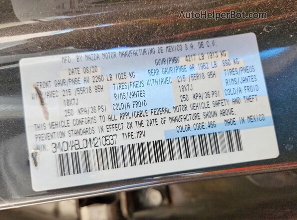 3MVDMABL0MM210537 2021 MAZDA CX-30 Charcoal Engine compartment view