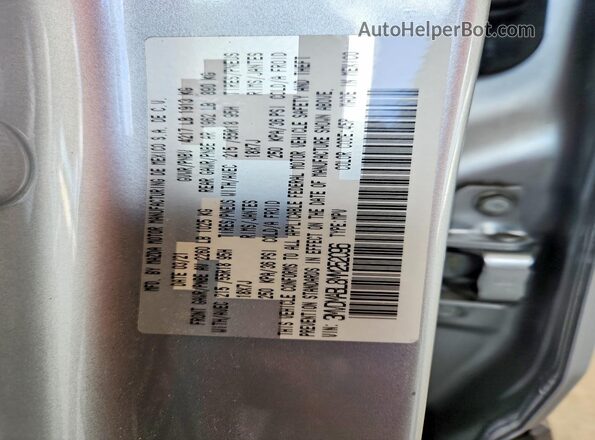 3MVDMABL8MM252096 2021 MAZDA CX-30 Silver VIN კოდის სტიკერის ხედი