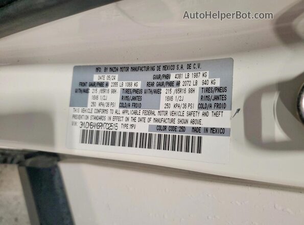 3MVDMBAM8RM702515 2024 MAZDA CX-30 White Engine compartment view