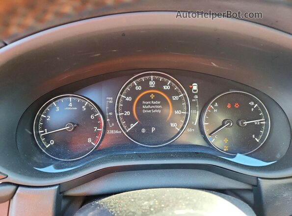 3MVDMBAY9MM242423 2021 MAZDA CX-30 Red Instrument cluster view