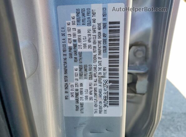 3MVDMBBL8LM122548 2020 MAZDA CX-30 Silver Widok naklejki z numerem VIN