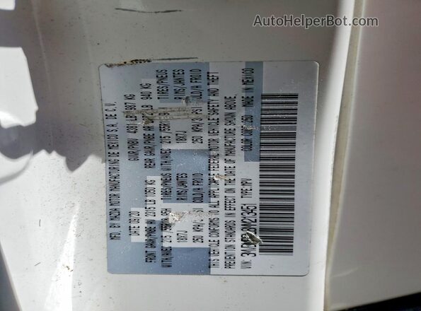 3MVDMBBL8MM213451 2021 MAZDA CX-30 White VIN კოდის სტიკერის ხედი