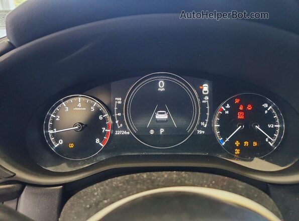 3MVDMBBL9NM437524 2022 MAZDA CX-30 Burgundy Widok zestawu wskaźników