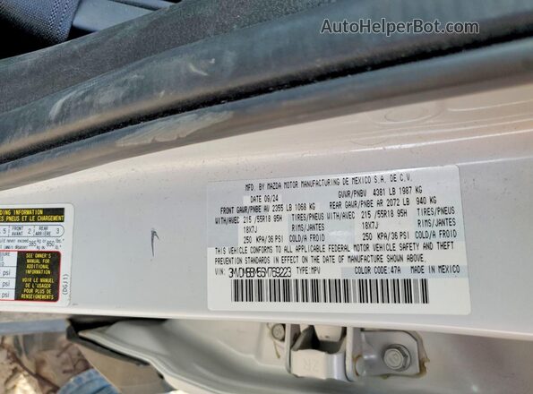 3MVDMBBM5SM769223 2025 MAZDA CX-30 Gray Вид наклейки з VIN-кодом