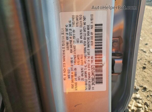 3MVDMBCL9MM312973 2021 MAZDA CX-30 Серебряный Вид наклейки с VIN-кодом