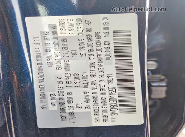 3MVDMBCL9TM115297 2026 MAZDA CX-30 Синий Вид наклейки с VIN-кодом