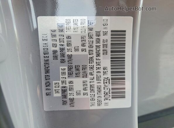 3MVDMBCL9TM135324 2026 MAZDA CX-30 Silver VIN კოდის სტიკერის ხედი