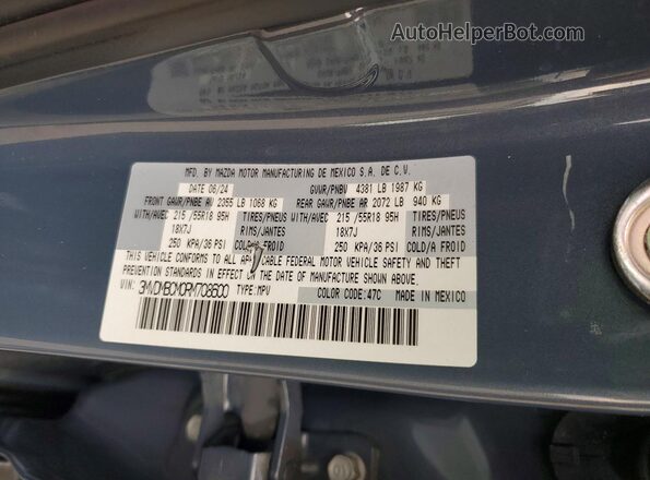 3MVDMBCM0RM708600 2024 MAZDA CX-30 Gray VIN sticker view
