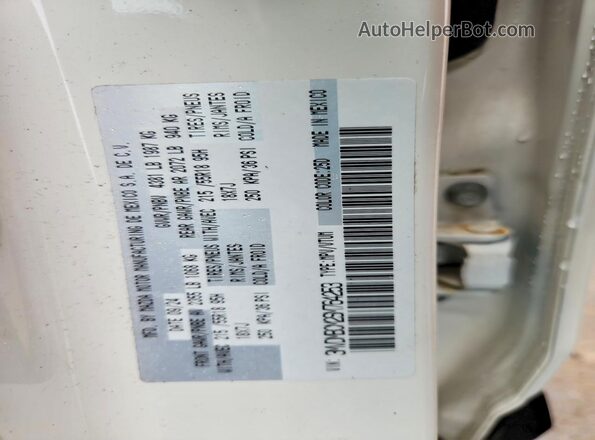 3MVDMBCM2SM764253 2025 MAZDA CX-30 White VIN კოდის სტიკერის ხედი