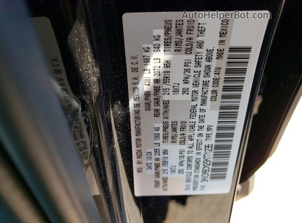 3MVDMBCM2SM771235 2025 MAZDA CX-30 Black VIN կոդի պիտակի տեսք