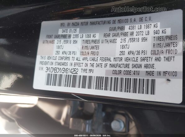 3MVDMBCMXSM814252 2025 MAZDA CX-30 Black ძრავის განყოფილების ხედი