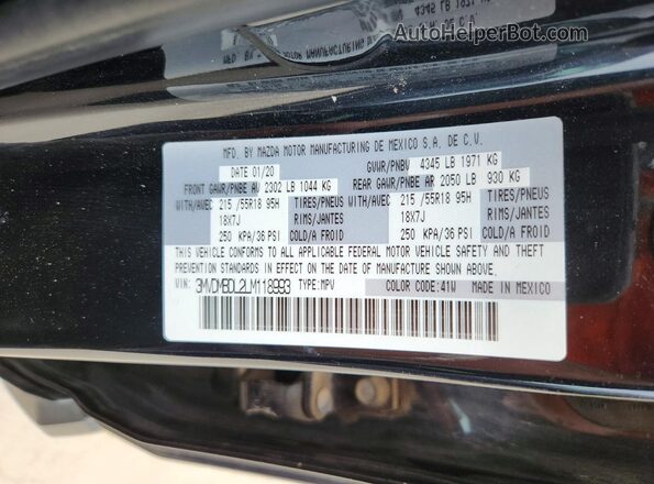 3MVDMBDL2LM118993 2020 MAZDA CX-30 Black Widok wnętrza 360 stopni