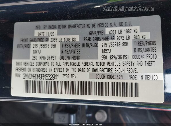 3MVDMBDM9RM632941 2024 MAZDA CX-30 Dark Blue Engine compartment view