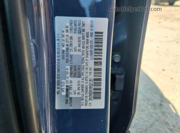 3MVDMBDMXMM221251 2021 MAZDA CX-30 Gray Vista de la etiqueta del VIN