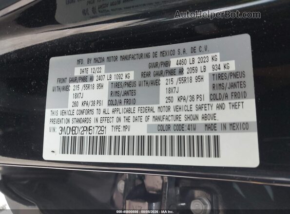 3MVDMBDY2PM517291 2023 MAZDA CX-30 Black Вид підкапотного простору