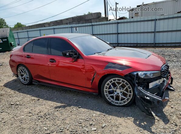 3MW49FF03R8E31045 2024 BMW M3 Maroon Передня права чверть