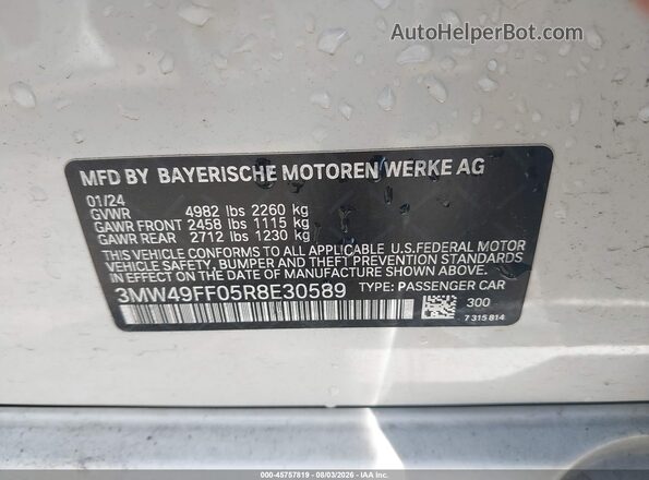 3MW49FF05R8E30589 2024 BMW M3 Желтый Вид подкапотного пространства