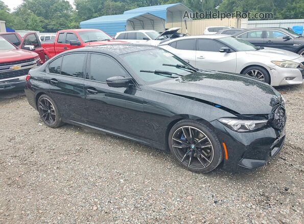 3MW49FS02R8E46948 2024 BMW M3 Black Передня права чверть