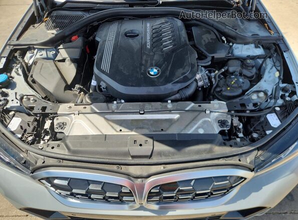3MW49FS04R8E46272 2024 BMW M3 Gray Вид задньої частини салону