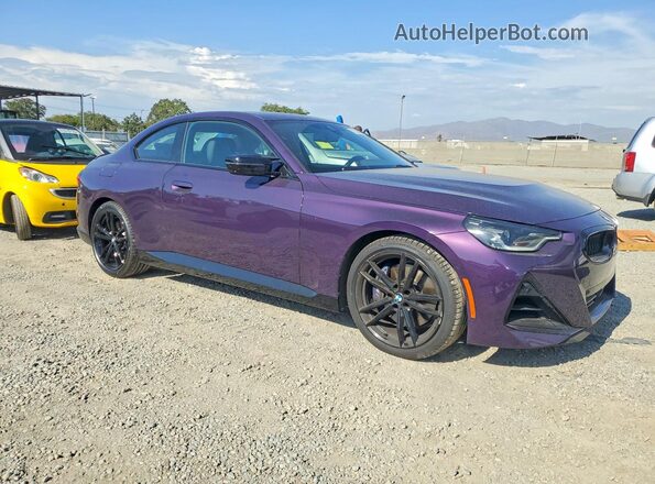 3MW53CM02N8C61584 2022 BMW M2 Purple Front right