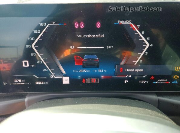 3MW59FT03S8F20161 2025 BMW M3 Black Vista del cuadro de instrumentos