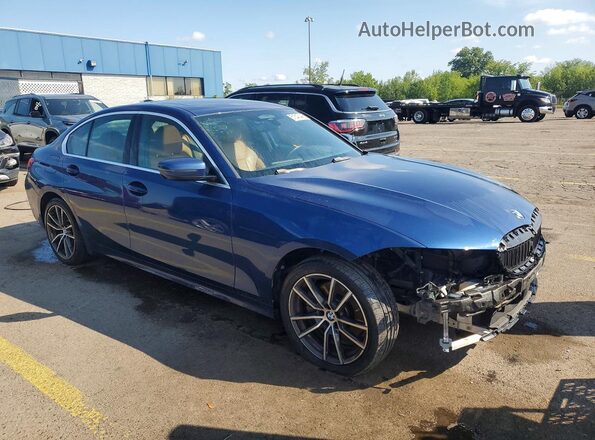 3MW5P9J06M8B89217 2021 BMW 3 SERIES Blue Przód prawy