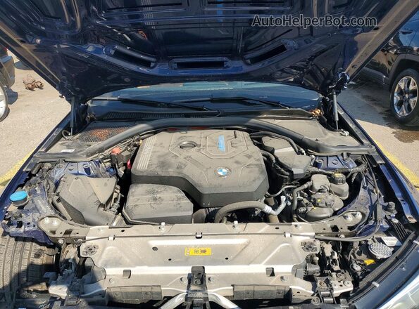 3MW5P9J06M8B89217 2021 BMW 3 SERIES Blue Widok wnętrza z tyłu