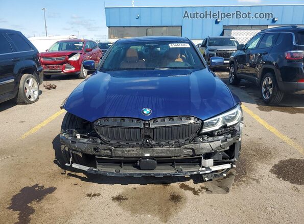 3MW5P9J06M8B89217 2021 BMW 3 SERIES Blue Widok z przodu