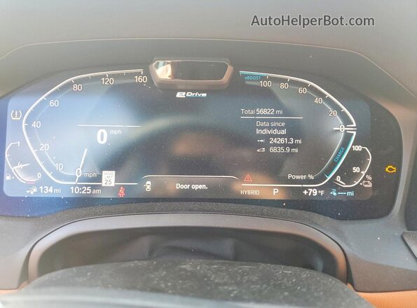 3MW5P9J06M8B89217 2021 BMW 3 SERIES Blue Widok zestawu wskaźników
