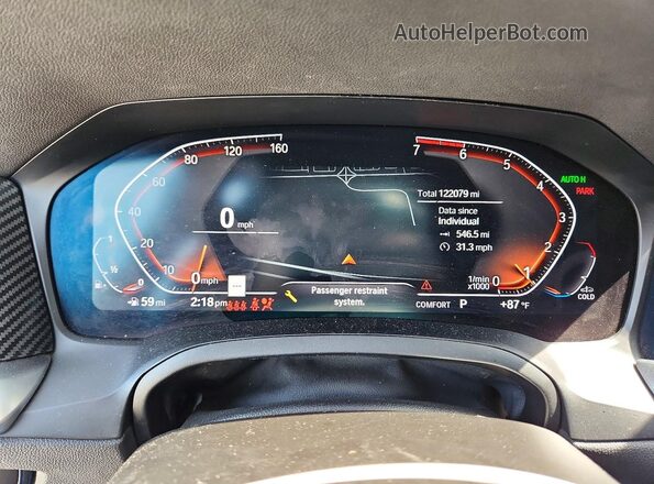3MW5R1J00L8B05614 2020 BMW 3 SERIES Black Widok zestawu wskaźników